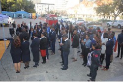 Customers and staff attended the opening of the iWay store in Windhoek